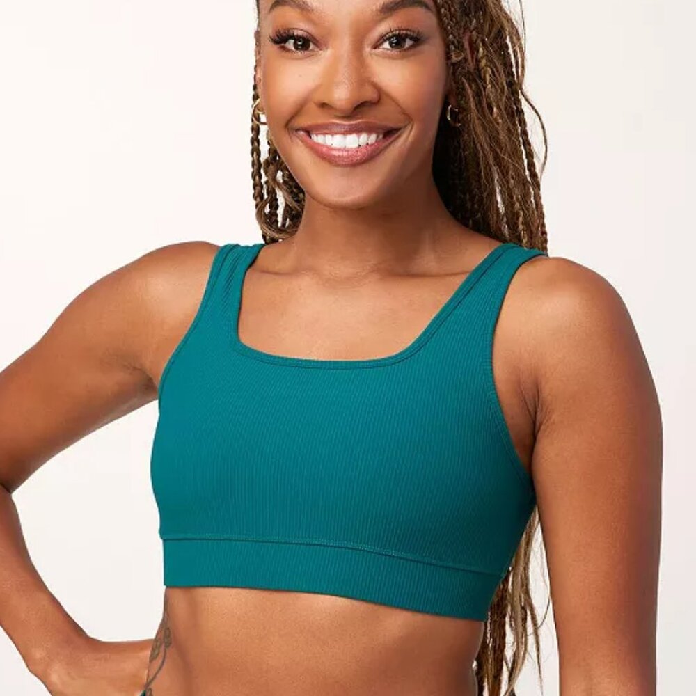 Tone It Up Activewear Ribbed Bra ~ Spruced up Green